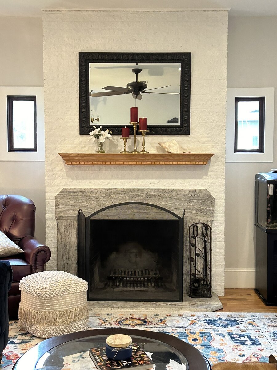 Fireplace area